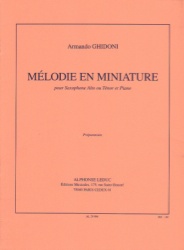Melodie en Miniature - Alto (or Tenor) Sax and Piano