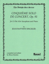Cinquieme Solo de Concert, Op. 91 - Alto Sax and Piano