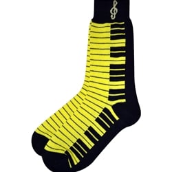 Neon Yellow Keyboard Socks