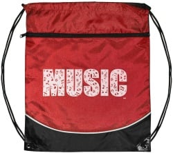 Red Drawstring Music Bag