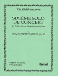 Sixth Solo de Concert, Op. 92 - Tenor Sax and Piano