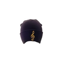 Black G-Clef Winter Hat