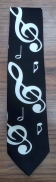 Treble Clef Motif Neck Tie