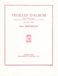 Feuilles d'Album: Trois Pieces Breves - Flute (or Violin) and Piano