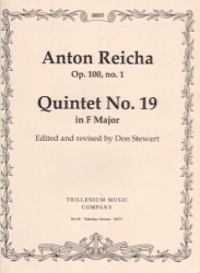 Quintet No. 19 in F Major, Op. 100, No. 1 - Woodwind Quintet (Score)
