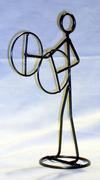 Cymbals Stickman Sculpture