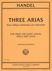 3 Arias - Oboe (or Flute), Violin, Viola and Cello