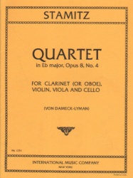 Quartet, Op. 8 No. 4 - Clarinet (or Oboe), Violin, Viola and Cello (Parts)