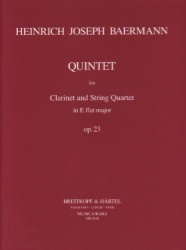 Quintet in E-flat Major, Op. 23 - Clarinet and String Quartet (Parts)