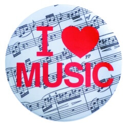 I Love Music Button