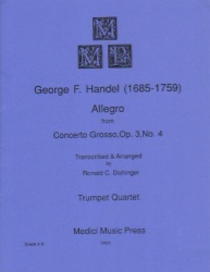 Allegro From Concerto Grosso, Op.3 No. 4 - Trumpet Quartet