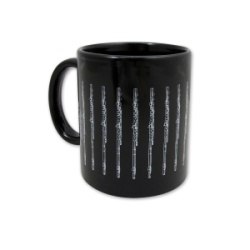 Flute Mug Black and Silver