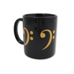 Bass Clef Mug Black and Gold