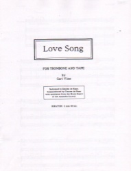 Love Song - Trombone and Tape (Score)