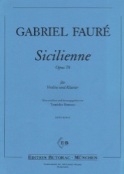 Sicilienne, Op. 78 - Violin and Piano