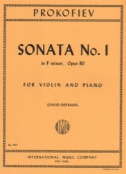 Sonata No. 1 in F Minor, Op. 80 - Violin and Piano