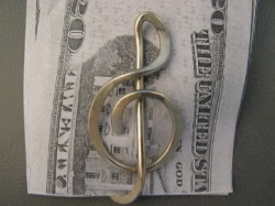 Sterling Silver Treble Clef Money Clip