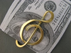 Brass Treble Clef Money Clip