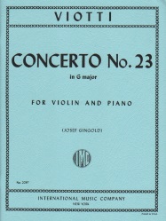 Concerto No. 23 in G Major - Violin and Piano