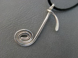 Sterling Silver Music Note Pendant