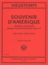 Souvenir d'Amerique (Yankee Doodle Variations), Op.17 - Viola and Piano