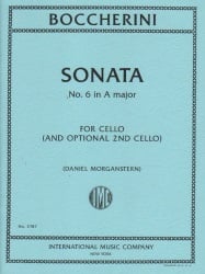 Sonata No. 6 in A Major - Solo Cello (with Optional 2nd Cello)