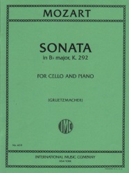Sonata in B-flat Major, K. 292 - Cello and Piano