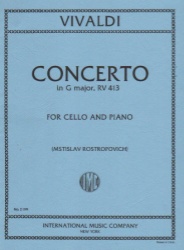 Concerto in G Major, RV 413 - Cello and Piano