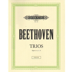 Trios, Opp. 3, 8, 9 and 25 - Violin, Viola and Cello (Flute)