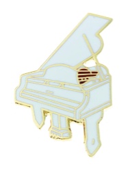 Grand Piano Pin - White