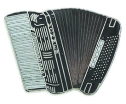 Accordion Pin - Black