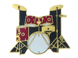 Drum Set Pin - 5 Pc Red