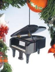 Grand Piano Ornament - Black