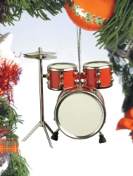 Drum Set Ornament - Red