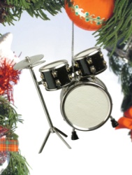 Drum Set Ornament - Black