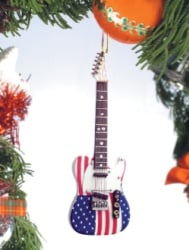 American Flag Guitar Ornament