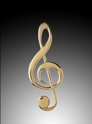 Gold Treble Clef  Magnet