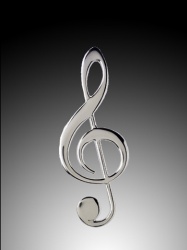 Silver Treble Clef Magnet