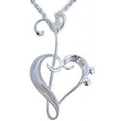 Hearts and Clef Pendant