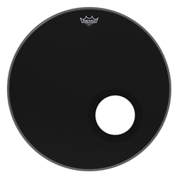 Remo 22" Ambassador Ebony Bass Drumhead - 5" Black DynamO