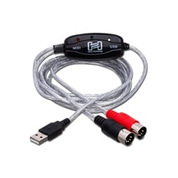 Hosa Tracklink MIDI I/O to USB Type A Interface Cable