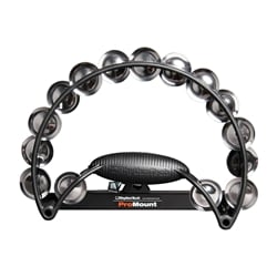 Rhythm Tech RTPRO10 Pro Tambourine - Black with Nickel Steel Jingles