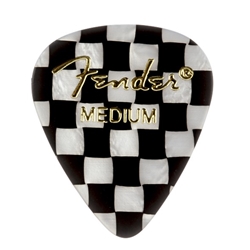 Fender 351 Shape Celluloid Guitar Picks, Checker, Medium, 12-pack