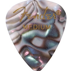 Fender Premium Celluloid 351 Shape Picks, Medium, Abalone, 12-Pack