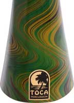 Toca DIDG-DGSH 56" Large Horn Duro Didgeridoo, Green Swirl