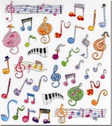 Whimsy Music Stickers