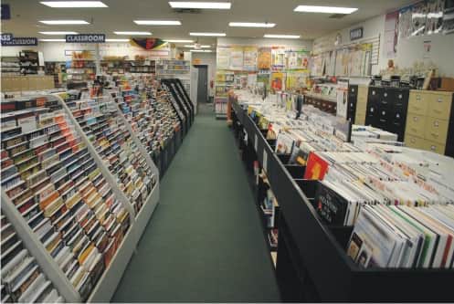 shopping aisle with sheet music