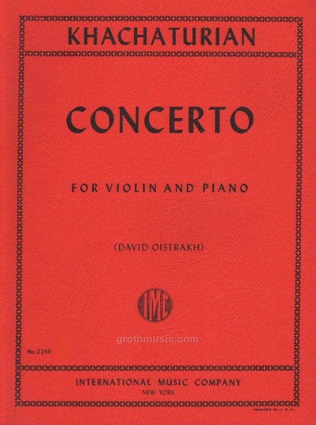 Indefinido Pepino almohadilla Concerto for Violin and Piano by Aram Khachaturian | Sheet Music from Groth  Music